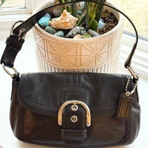 Coach Vintage Y2K Black Leather SoHo Shoulder Bag